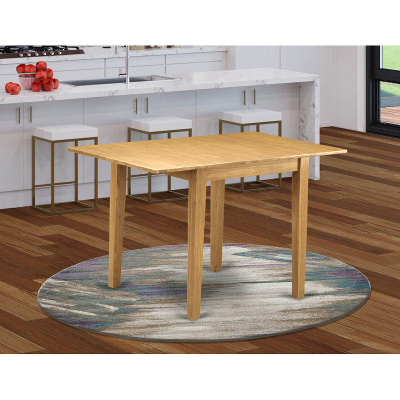 Winston Porter Drop Leaf Solid Wood Dining Table & Reviews | Wayfair